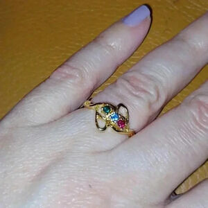 Gold-plated Mother's ring. yellow